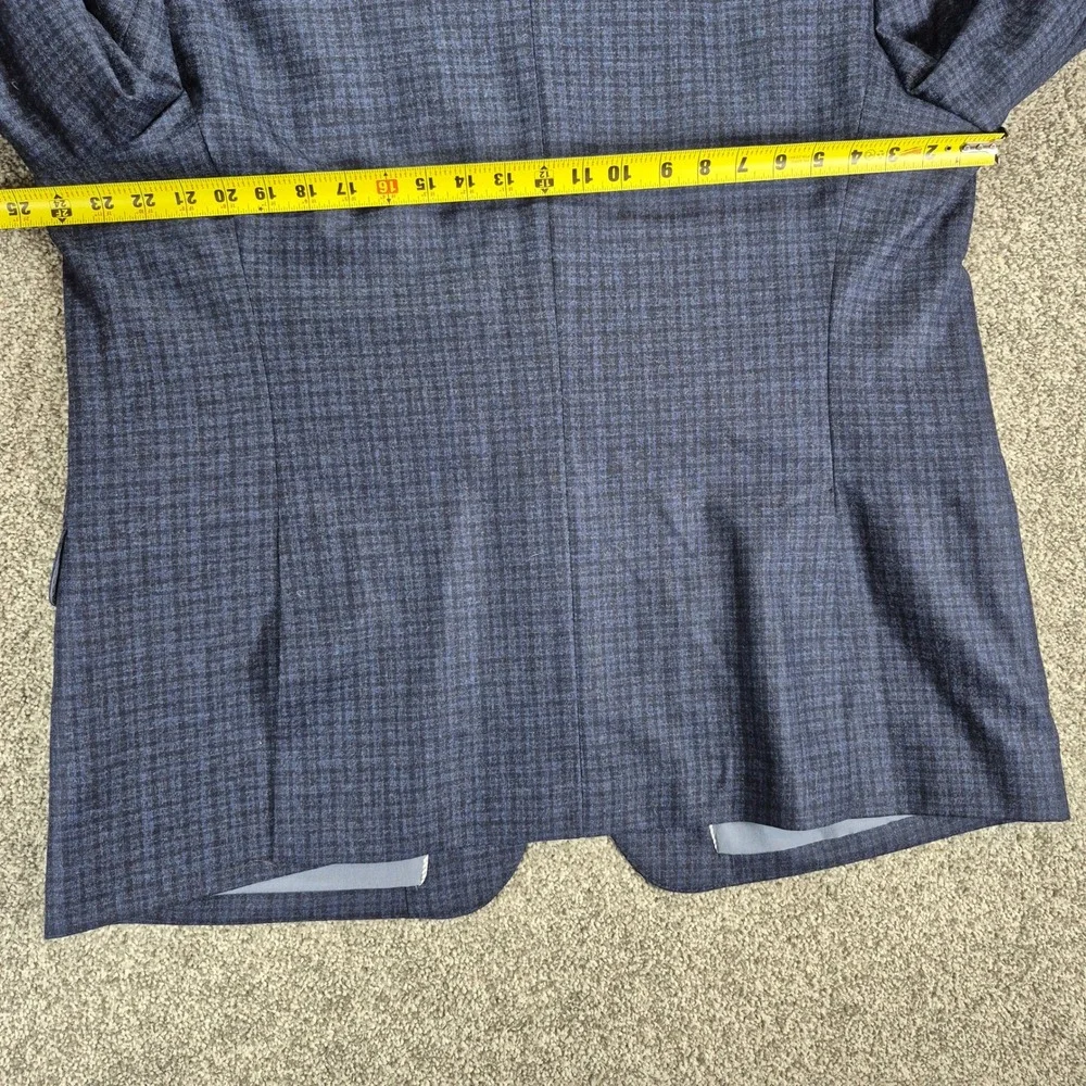 Joseph Abboud Blazer Mens 50R Blue Plaid Virgin Wool Lanificio‎ di Pray